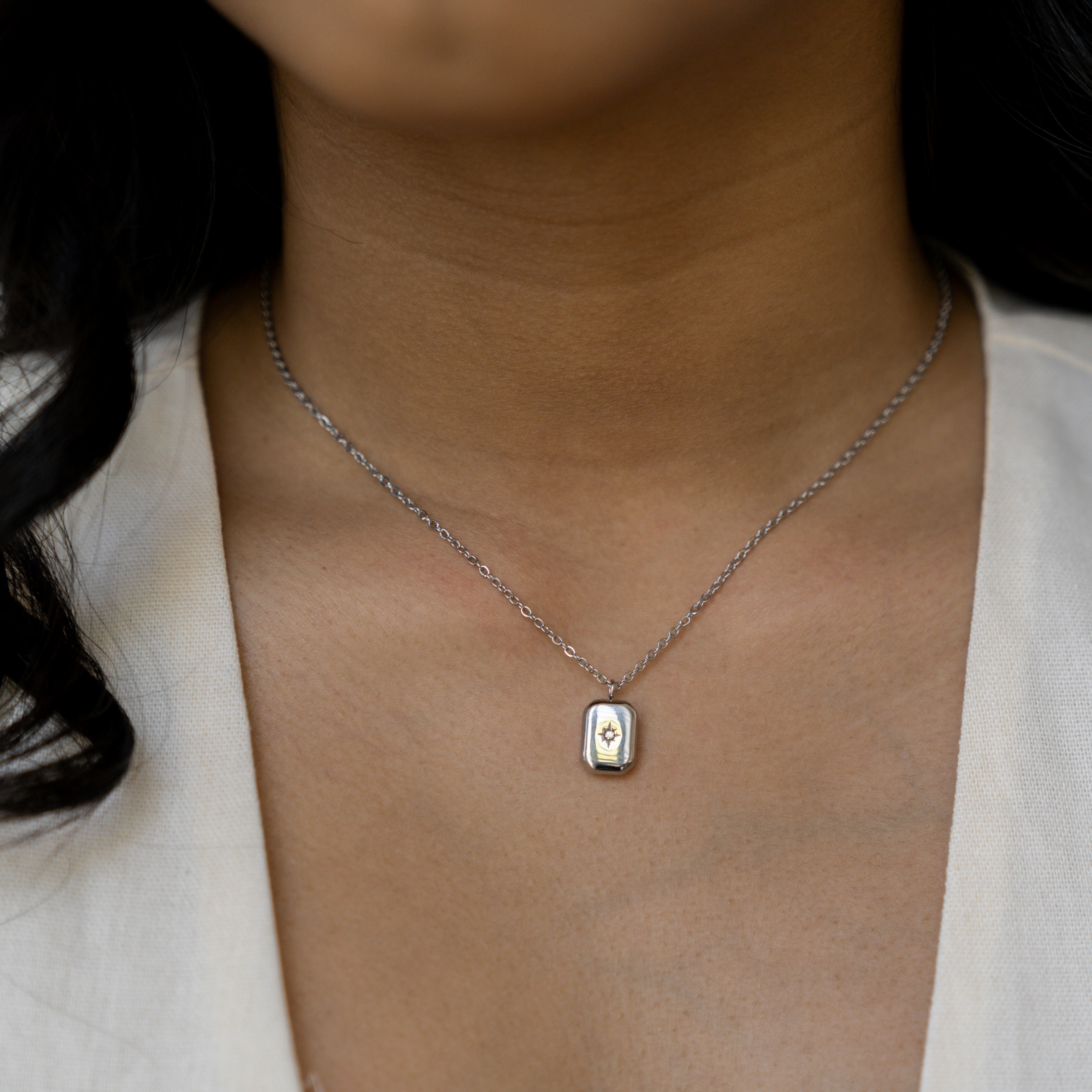 Chloe Pendant Necklace - Silver - Ocean Girl Art