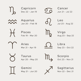 Zodiac Star Sign Necklace - Snake Chain Necklace - Ocean Girl Art