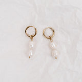 Airlie Pearl Huggie Earrings - Ocean Girl Art