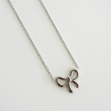 Bella Bow Necklace - Silver - Ocean Girl Art