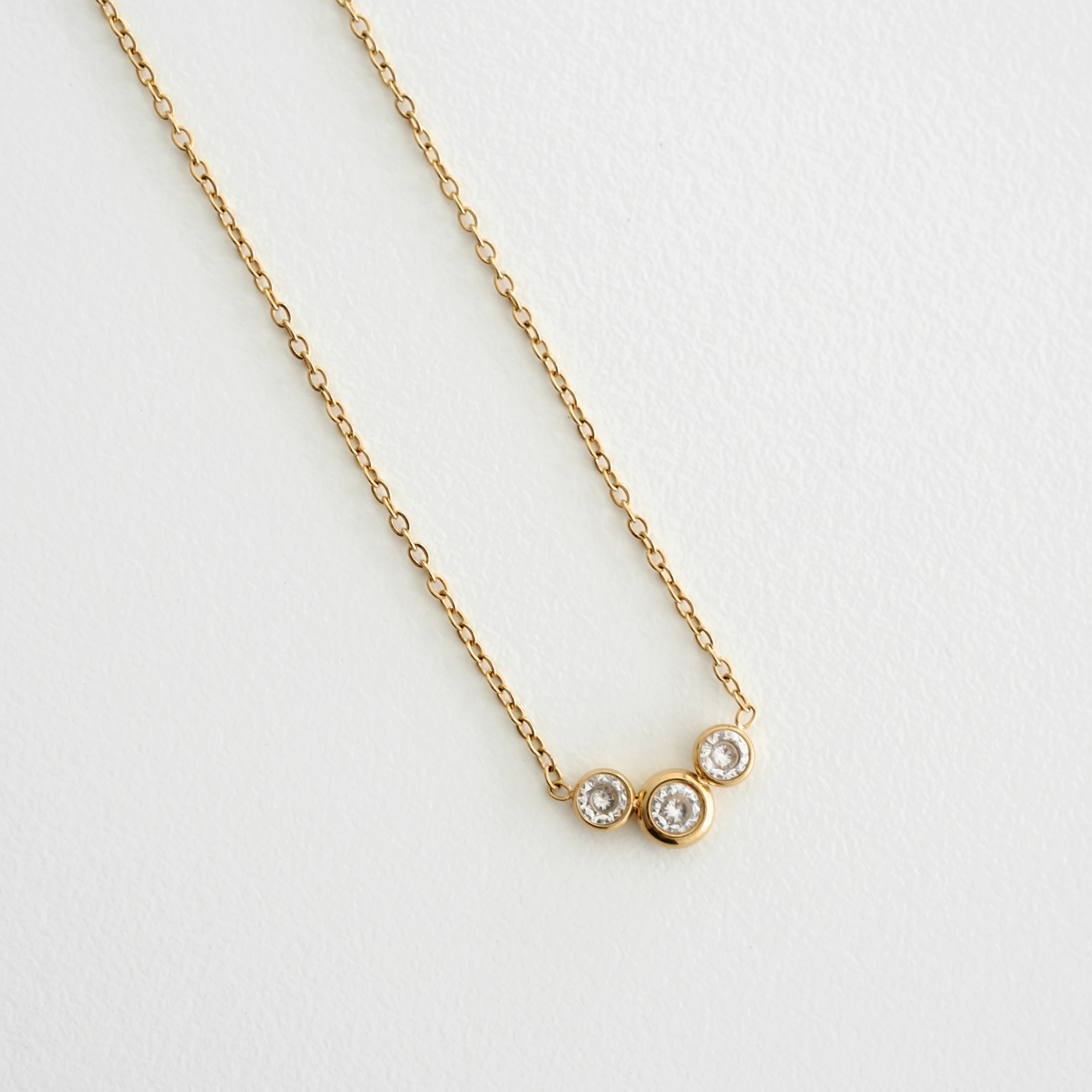 Bit of Bubbly Necklace - Gold Chain - Dainty Gemstone Necklace - Ocean Girl Art