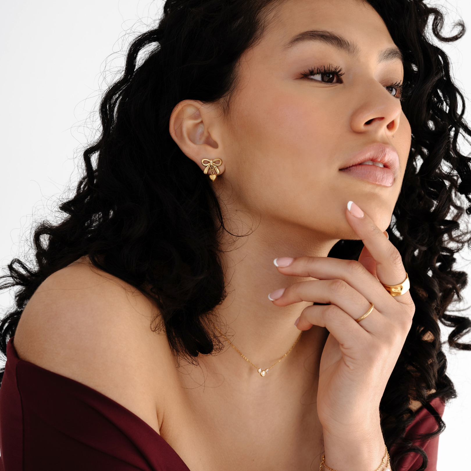 Bit of Bubbly Necklace - Gold Chain - Dainty Gemstone Necklace - Ocean Girl Art