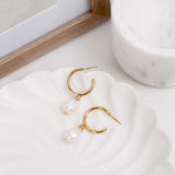 Brighton Pearl Hoop Earrings - Ocean Girl Art