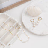 Airlie Pearl Huggie Earrings - Ocean Girl Art