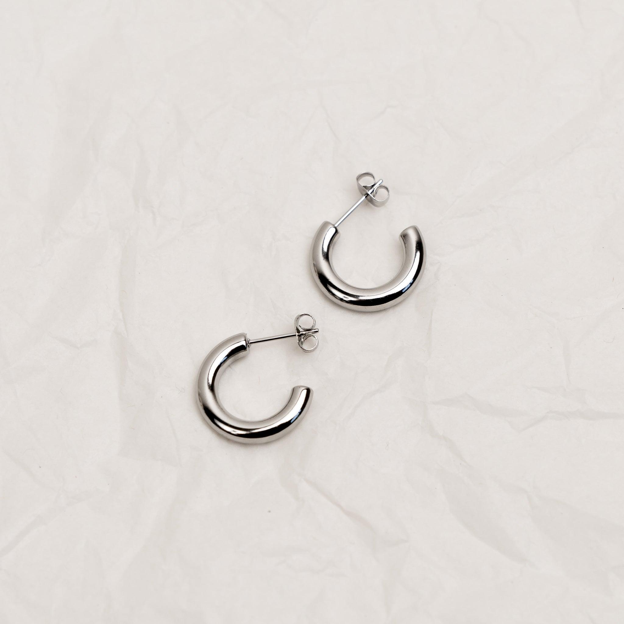 Classic Hoop Earrings - Silver - Ocean Girl Art