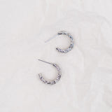 Coral Hoops - Silver - Ocean Girl Art