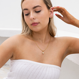 Dewdrop Gold Gemstone Necklace - Ocean Girl Art