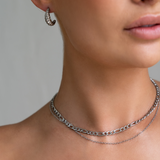 Double Chain Necklace - Silver - Ocean Girl Art