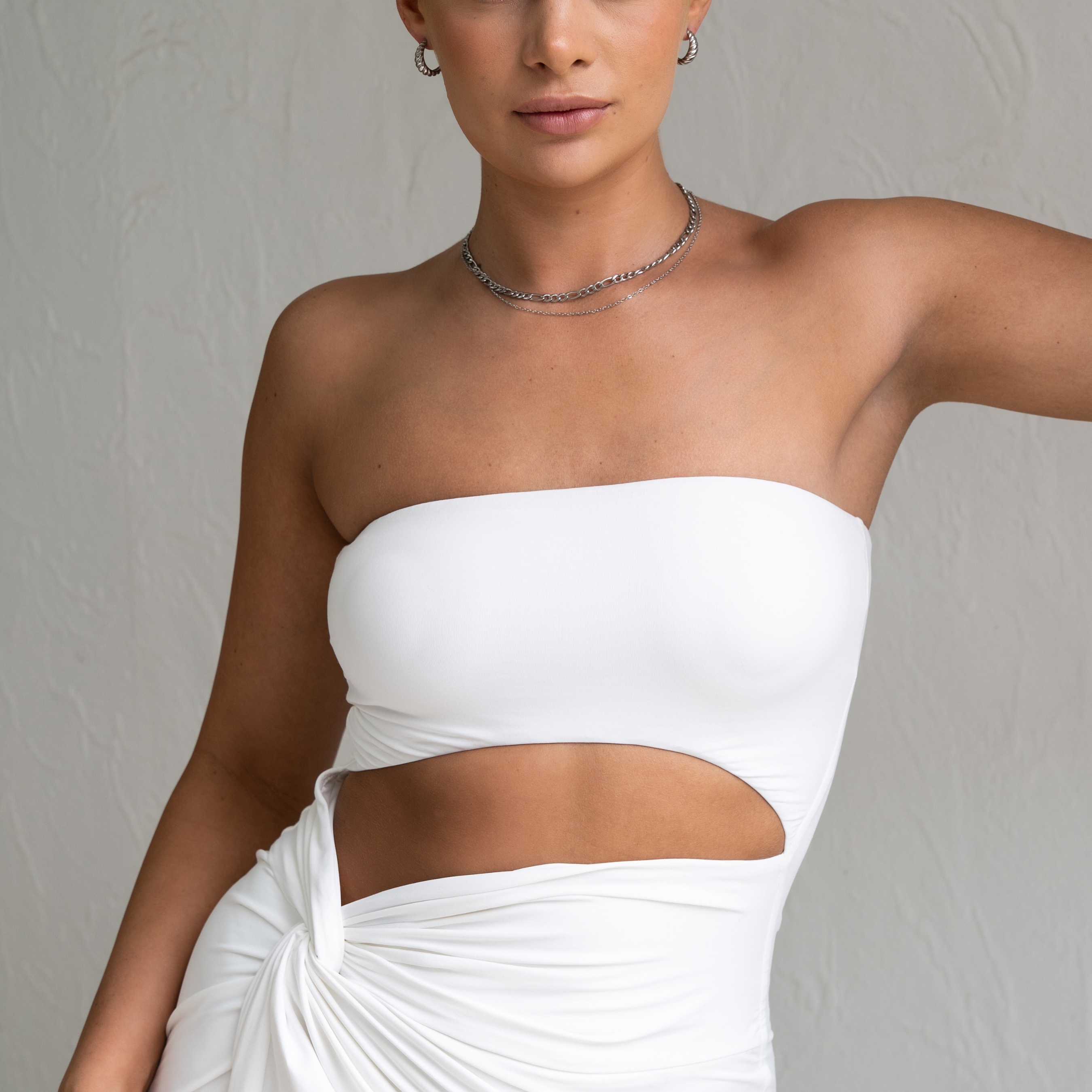 Double Chain Necklace - Silver - Ocean Girl Art