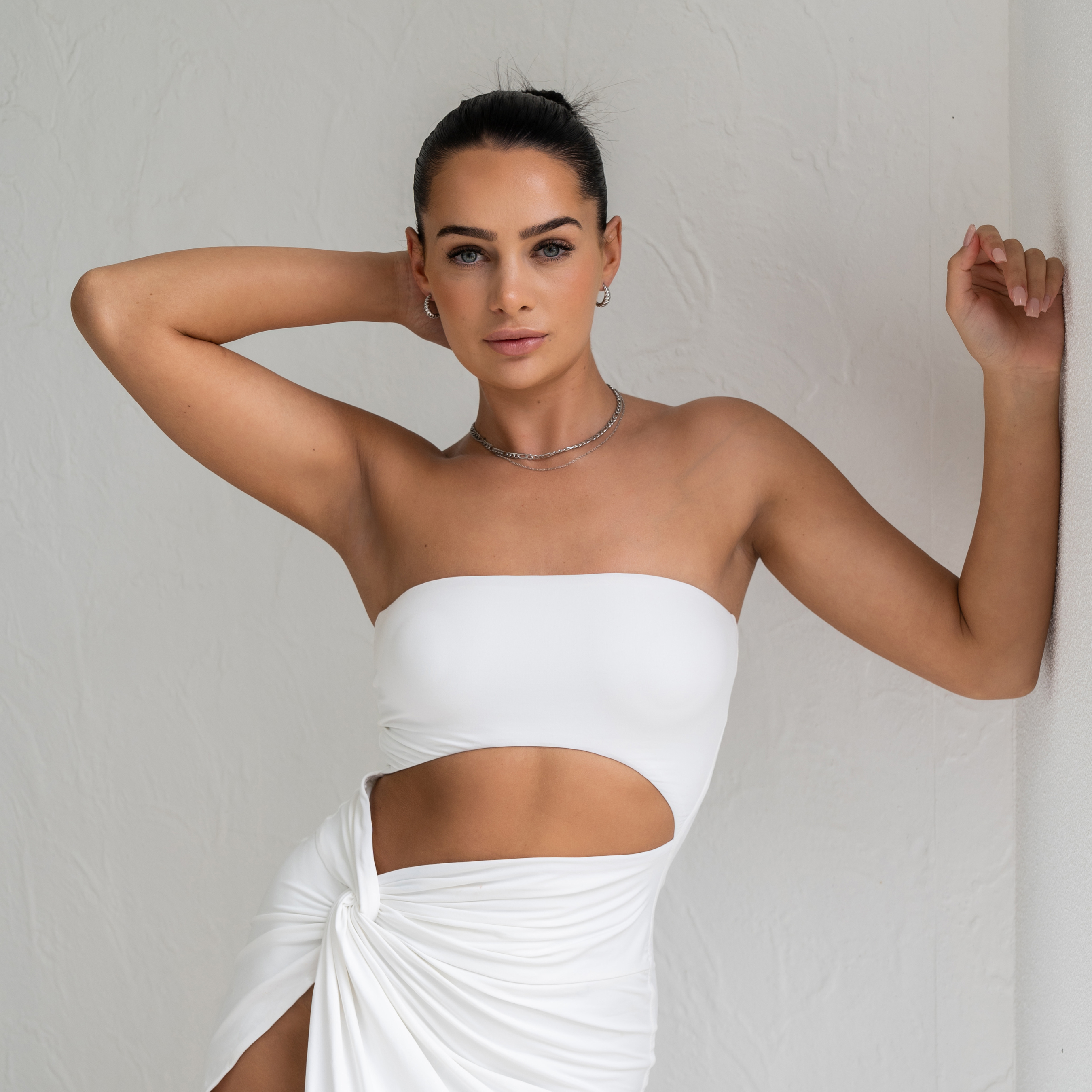 Double Chain Necklace - Silver - Ocean Girl Art