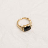 Gemstone Twist Ring Black | Ocean Girl Art