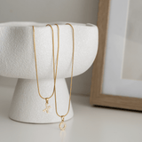 Initial Letter Necklace - a, b, c, e, f, g, Gold, h, i, j, k, l, letter, m, mens, n, name, o, p, personalised, q, r, s, t, u, v, w, x, y, z - Ocean Girl Art