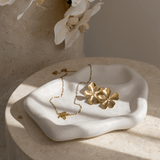 Melati Flower Necklace - flower, Gold, Pendant Necklace - Ocean Girl Art