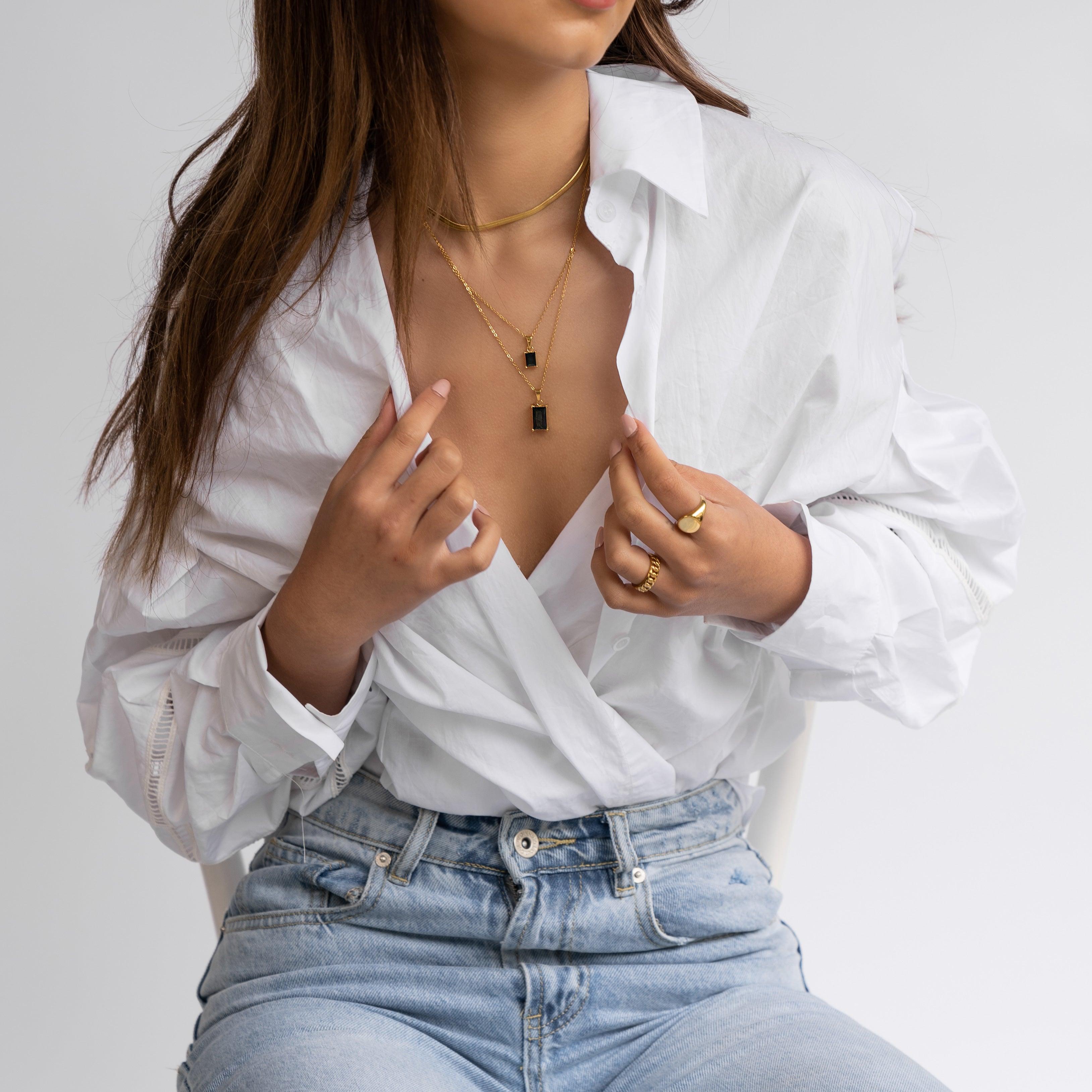 Double Layered Kiara Necklace - Ocean Girl Art